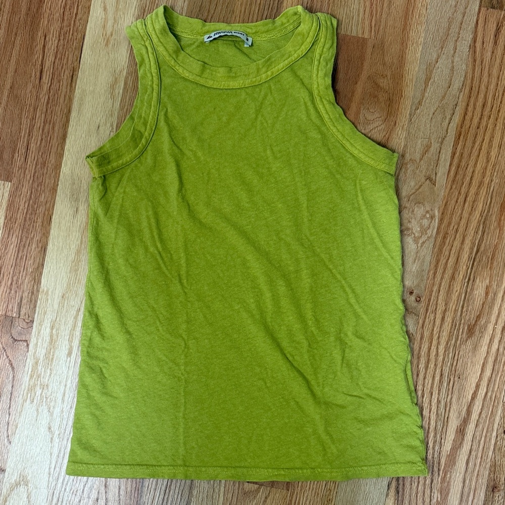American Giant Lime Green Tank Top Hemp Blend